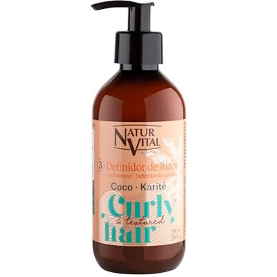 NaturVital Curly Booster Lockenformer für lockiges, gewelltes oder strukturiertes Haar, Creme mit Kokosnuss und Karité, ohne Silikone und Parabene, 280 ml NaturVital Curly Booster Lockenformer für lockiges, gewelltes oder strukturiertes Haar, Creme mit Kokosnuss und Karité, ohne Silikone und Parabene, 280 ml