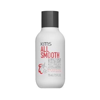 KMS ALLSMOOTH Conditioner für mittelstarkes bis starkes, kräftiges Haar, Anti-Frizz, Anti-Haarbuch, Glätte, Glanz, upgecycelte Olive, ohne Silikone, vegane Formulierung, 75ml KMS ALLSMOOTH Conditioner für mittelstarkes bis starkes, kräftiges Haar, Anti-Frizz, Anti-Haarbuch, Glätte, Glanz, upgecycelte Olive, ohne Silikone, vegane Formulierung, 75ml