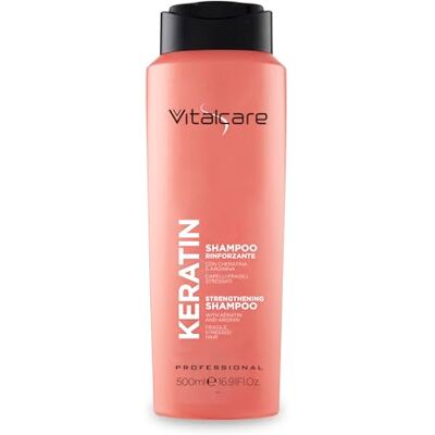 Vitalcare Keratin Oil Shampoo – Keratin und Protein für brüchiges und strapaziertes Haar, 500 Milliliter Vitalcare Keratin Oil Shampoo – Keratin und Protein für brüchiges und strapaziertes Haar, 500 Milliliter