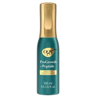 OGX ProGrowth + Peptide Serum Spray, 193 ml Hitzeschutz bis 230 °C, Verdichtet Haar, Schutz vor Haarausfall durch Haarbruch, für feines oder dünner werdendes Haar OGX ProGrowth + Peptide Serum Spray, 193 ml Hitzeschutz bis 230 °C, Verdichtet Haar, Schutz vor Haarausfall durch Haarbruch, für feines oder dünner werdendes Haar