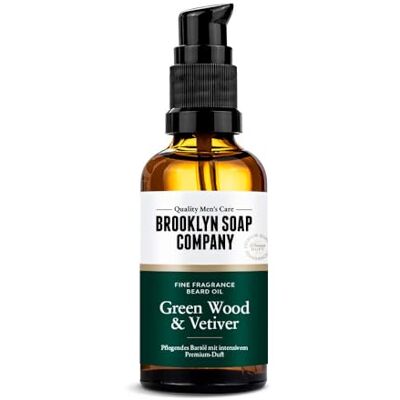 Brooklyn Soap Company , Bartöl 50 ml Green Wood & Vetiver Pflegendes Bart Öl für Herren Für die tägliche Bartpflege Beard Oil in Reisegröße, ideal als Geschenk für Männer Brooklyn Soap Company , Bartöl 50 ml Green Wood & Vetiver Pflegendes Bart Öl für Herren Für die tägliche Bartpflege Beard Oil in Reisegröße, ideal als Geschenk für Männer