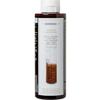 KORRES Rice Proteins & Linden Shampoo für feines Haar, vegan, 250ml kräftigend & volumengebend, verbessert Elastizität & Dichte des Haars, verleiht Glanz, silikon- & parabenfrei, natürlich KORRES Rice Proteins & Linden Shampoo für feines Haar, vegan, 250ml kräftigend & volumengebend, verbessert Elastizität & Dichte des Haars, verleiht Glanz, silikon- & parabenfrei, natürlich