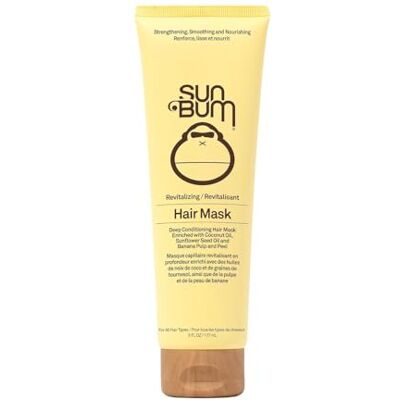 Sun Bum Revitalisierende Tiefenpflege-Haarmaske – Feuchtigkeitsspendende und regenerierende Pflege für strapaziertes Haar – Stärkend – Glättend – Vegan und tierversuchsfrei – 177 ml Sun Bum Revitalisierende Tiefenpflege-Haarmaske – Feuchtigkeitsspendende und regenerierende Pflege für strapaziertes Haar – Stärkend – Glättend – Vegan und tierversuchsfrei – 177 ml