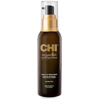 CHI Argan Oil Leave-In Treatment, Argan- & Moringaöl, leichte zur Feuchtigkeitsversorgung von mattem & geschädigtem Haar, sulfat- & parabenfrei, 85 ml CHI Argan Oil Leave-In Treatment, Argan- & Moringaöl, leichte zur Feuchtigkeitsversorgung von mattem & geschädigtem Haar, sulfat- & parabenfrei, 85 ml