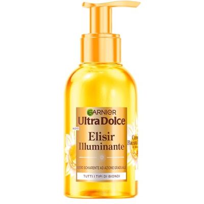 Garnier Aufhellungs-Glanzserum, Für Blondes Haar, Noch Blonderes Haar in Nur 3 Anwendungen, Sofortige Leuchtkraft und Intensive Pflege, Mit Kamille und Blütenhonig, Ultra Sanft, 120 ml Garnier Aufhellungs-Glanzserum, Für Blondes Haar, Noch Blonderes Haar in Nur 3 Anwendungen, Sofortige Leuchtkraft und Intensive Pflege, Mit Kamille und Blütenhonig, Ultra Sanft, 120 ml