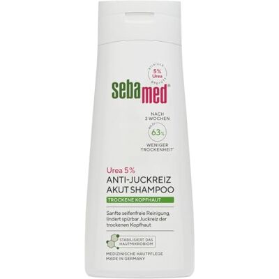 Sebamed 5% Urea Anti-Juckreiz Shampoo 200 ml, bei trockener Kopfhaut, sanfte seifenfreie Reinigung, lindert spürbar Juckreiz der trockene Kopfhaut, spendet Feuchtigkeit, Shampoo für Damen und Herren Sebamed 5% Urea Anti-Juckreiz Shampoo 200 ml, bei trockener Kopfhaut, sanfte seifenfreie Reinigung, lindert spürbar Juckreiz der trockene Kopfhaut, spendet Feuchtigkeit, Shampoo für Damen und Herren