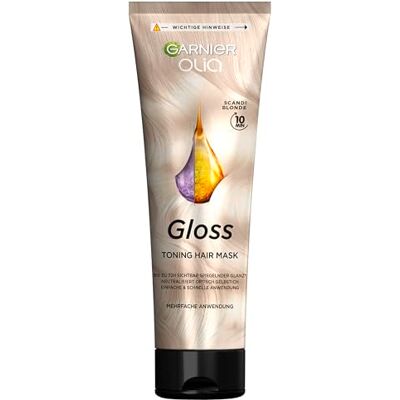 Garnier Olia Gloss, Toning Hair Mask, Repariert bis zu 1 Jahr Haarschäden, bis zu 72h sichtbarer Glanz, intensiviert die Haarfarbe bis zu 4 Haarwäschen, wie eine Haarmaske anwendbar, Scandi Blonde Garnier Olia Gloss, Toning Hair Mask, Repariert bis zu 1 Jahr Haarschäden, bis zu 72h sichtbarer Glanz, intensiviert die Haarfarbe bis zu 4 Haarwäschen, wie eine Haarmaske anwendbar, Scandi Blonde