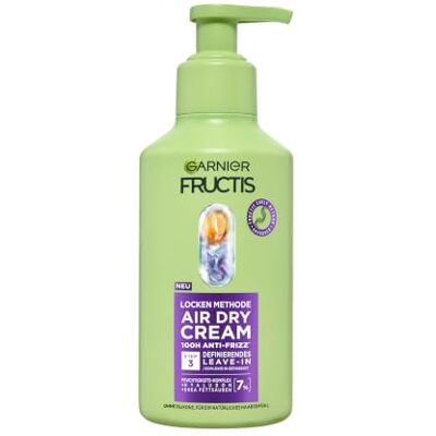 Garnier Fructis Locken Methode Air Dry Cream, definierendes Leave-In, für alle Lockentypen, mit Hyaluron und Shea-Fettsäuren, bändigt Frizz bis zu 100H, 1x260ml Garnier Fructis Locken Methode Air Dry Cream, definierendes Leave-In, für alle Lockentypen, mit Hyaluron und Shea-Fettsäuren, bändigt Frizz bis zu 100H, 1x260ml