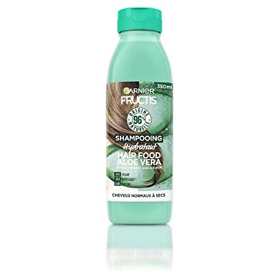 Garnier Fructis Hair Food Shampooing Hydratant à l'Aloe Vera, 350 ml 98 % Inhaltsstoffe natürlichen Ursprungs, ohne Silikon, natürliche Haptik, dermatologisch getestet, Flasche aus 50 Garnier Fructis Hair Food Shampooing Hydratant à l'Aloe Vera, 350 ml 98 % Inhaltsstoffe natürlichen Ursprungs, ohne Silikon, natürliche Haptik, dermatologisch getestet, Flasche aus 50