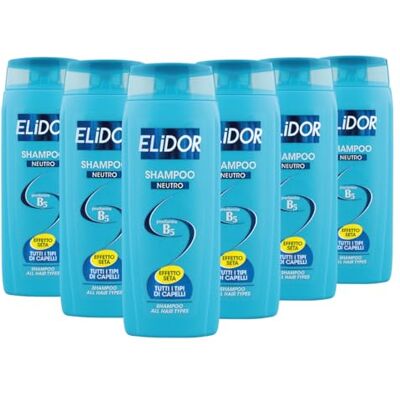 Elidor Neutrales Shampoo für alle Haartypen mit Provitamin B5 Seideneffekt 250 ml Packung mit 6 Stück Elidor Neutrales Shampoo für alle Haartypen mit Provitamin B5 Seideneffekt 250 ml Packung mit 6 Stück