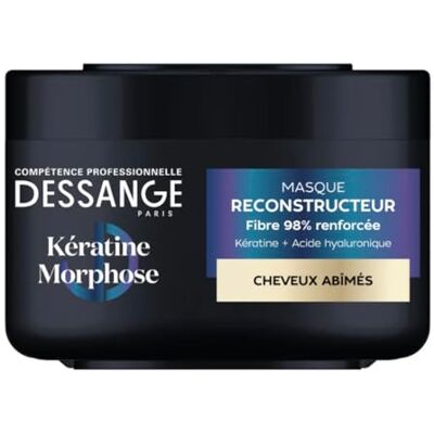 Dessange Haarmaske Keratin Morphose – Formel angereichert mit pflanzlichem Keratin & Hyaluronsäure – regenerierende Pflege – repariert & schützt die Haarfaser – beschädigtes Haar – 280 ml Dessange Haarmaske Keratin Morphose – Formel angereichert mit pflanzlichem Keratin & Hyaluronsäure – regenerierende Pflege – repariert & schützt die Haarfaser – beschädigtes Haar – 280 ml