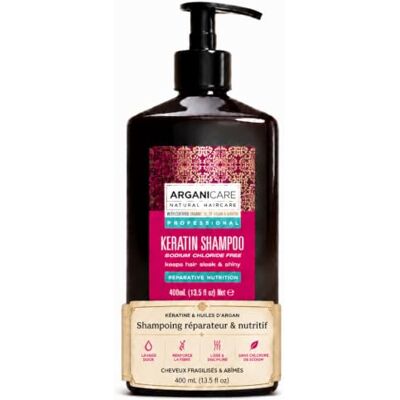 Arganicare Haarshampoo Keratin 400 ml, Preis/100 ml: 3.99 EUR Arganicare Haarshampoo Keratin 400 ml, Preis/100 ml: 3.99 EUR