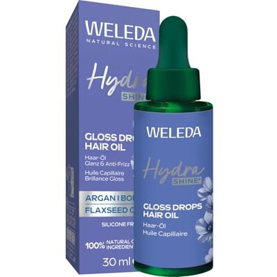 WELEDA Bio Hydra Shine Gloss Drops Haaröl mit Arganöl, Jojobaöl & Kokosöl für Glanz & Anti Frizz Naturkosmetik Haarpflege Öl ohne Silikon für spürbar geschmeidige und glänzende Haare (vegan, 30ml) WELEDA Bio Hydra Shine Gloss Drops Haaröl mit Arganöl, Jojobaöl & Kokosöl für Glanz & Anti Frizz Naturkosmetik Haarpflege Öl ohne Silikon für spürbar geschmeidige und glänzende Haare (vegan, 30ml)