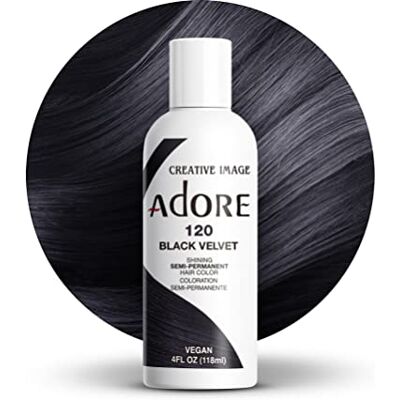 Adore Creative Image Shining Semi-Permanent Hair Color 120 Black Velvet 118ml Adore Creative Image Shining Semi-Permanent Hair Color 120 Black Velvet 118ml