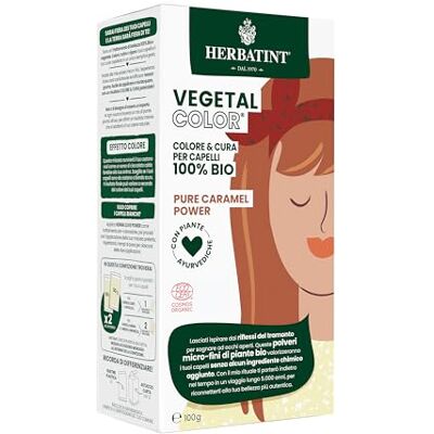 Herbatint Vegetal Color Pure Caramel Power, Karamell Pflanzliche Haarfärbung auf Basis von Henna und ayurvedischen Kräutern, 100% natürlich und biologisch – 100 Gramm Herbatint Vegetal Color Pure Caramel Power, Karamell Pflanzliche Haarfärbung auf Basis von Henna und ayurvedischen Kräutern, 100% natürlich und biologisch – 100 Gramm