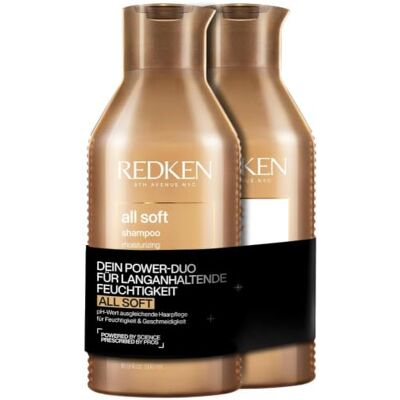 Redken All Soft Pflegeset: Feuchtigkeits-Shampoo & Conditioner Duo Redken All Soft Pflegeset: Feuchtigkeits-Shampoo & Conditioner Duo