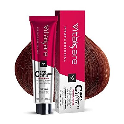 Vitalcare Professional Professional Permanente Coloration, Haarfarbe mit Seidenprotein, Kupferblond (Nr.7/4), 100 ml Vitalcare Professional Professional Permanente Coloration, Haarfarbe mit Seidenprotein, Kupferblond (Nr.7/4), 100 ml