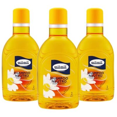 Milmil Neutrales Shampoo, ideal für alle Haartypen, geeignet für häufige Anwendung, praktische Vorteilsgröße 3 x 2000 ml Milmil Neutrales Shampoo, ideal für alle Haartypen, geeignet für häufige Anwendung, praktische Vorteilsgröße 3 x 2000 ml