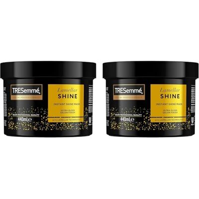 TRESemmé Lamellar Shine Sofort-Glanz-Maske, Für alle Haartypen, Professionelles Ultra-Glanz-Finish, Seidiges, Glänzendes und Entwirrtes Haar, Mit Lamellar-Technologie, 2x 440 ml TRESemmé Lamellar Shine Sofort-Glanz-Maske, Für alle Haartypen, Professionelles Ultra-Glanz-Finish, Seidiges, Glänzendes und Entwirrtes Haar, Mit Lamellar-Technologie, 2x 440 ml