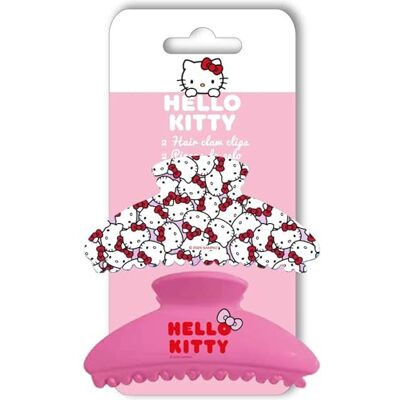 CERDÁ LIFE'S LITTLE MOMENTS Hello Kitty Sanrio Haarspangen 2 große Klauen im Kawaii Design, lebendige Farben und fester Halt für Mädchen und Teenager CERDÁ LIFE'S LITTLE MOMENTS Hello Kitty Sanrio Haarspangen 2 große Klauen im Kawaii Design, lebendige Farben und fester Halt für Mädchen und Teenager