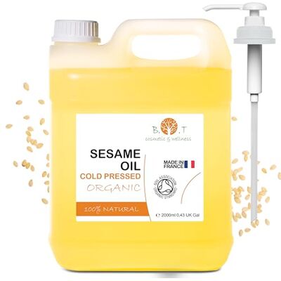 B.O.T cosmetic & wellness 100% reines und natürliches Bio-Sesamöl, das aus der Kaltpressung von Sesamsamen gewonnen wird. Zertifiziert biologisch. Haut- und Haarpflege. Ayurveda Massageöl 2000 ml 2 L B.O.T cosmetic & wellness 100% reines und natürliches Bio-Sesamöl, das aus der Kaltpressung von Sesamsamen gewonnen wird. Zertifiziert biologisch. Haut- und Haarpflege. Ayurveda Massageöl 2000 ml 2 L