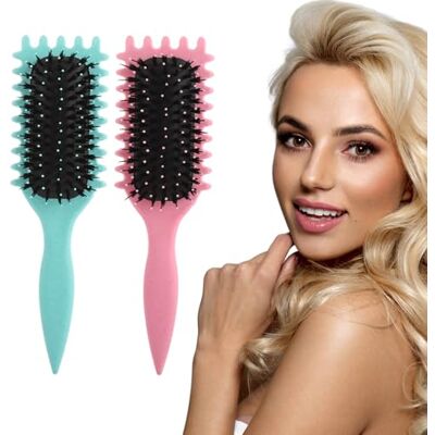 ASelected Lockige Haarbürste, Lockendefinierung, Borstenhaarbürste, Stylingbürste für Frauen und Mädchen, definiert Stylingbürste zum Entwirren, Formen und Definieren von Locken, Styling-Haarbürste, 2 ASelected Lockige Haarbürste, Lockendefinierung, Borstenhaarbürste, Stylingbürste für Frauen und Mädchen, definiert Stylingbürste zum Entwirren, Formen und Definieren von Locken, Styling-Haarbürste, 2