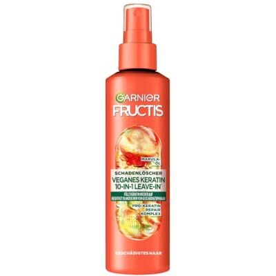 Garnier Reparierendes 10-in-1-Leave-in gegen Haarschäden, Für bessere Kämmbarkeit und weniger Haarschäden, Mit Amla-Öl und Pro-Keratin, Fructis Schadenlöscher Deep Repair, 150 ml Garnier Reparierendes 10-in-1-Leave-in gegen Haarschäden, Für bessere Kämmbarkeit und weniger Haarschäden, Mit Amla-Öl und Pro-Keratin, Fructis Schadenlöscher Deep Repair, 150 ml