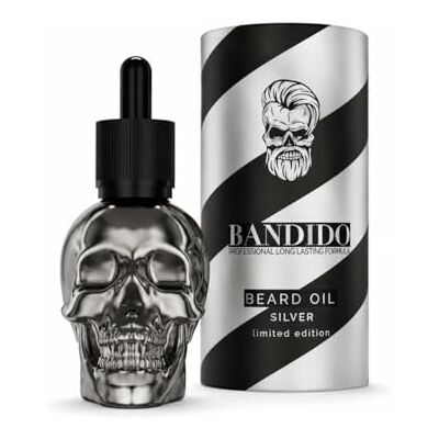 Bandido Bartöl Herren Silver 40ml – Beard Oil mit Arganöl, Jojobaöl & Vitamin E – Bartpflege Öl für weichen Bart, Glanz & intensive Pflege – Beard Oil for Men mit Duft Bandido Bartöl Herren Silver 40ml – Beard Oil mit Arganöl, Jojobaöl & Vitamin E – Bartpflege Öl für weichen Bart, Glanz & intensive Pflege – Beard Oil for Men mit Duft