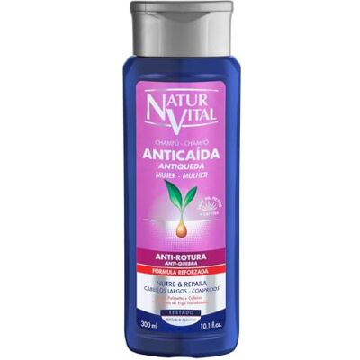 NaturVital Anti-Ausfall-Shampoo für langes Haar, ohne Parabene und Silikone, mit Saw Palmetto + Ginseng + Koffein, 300 ml NaturVital Anti-Ausfall-Shampoo für langes Haar, ohne Parabene und Silikone, mit Saw Palmetto + Ginseng + Koffein, 300 ml