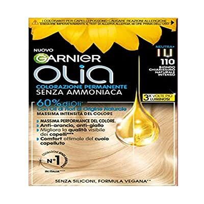 Garnier Olia Haarfarbe, ohne Ammoniak, deckt 100% weißes Haar ab, vegane Formel, sehr helles Naturblond, intensiv Garnier Olia Haarfarbe, ohne Ammoniak, deckt 100% weißes Haar ab, vegane Formel, sehr helles Naturblond, intensiv