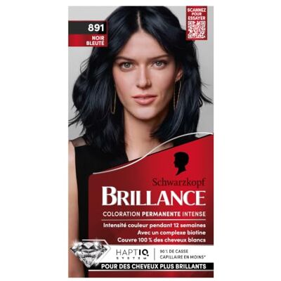 Schwarzkopf Brillance Haarfarbe, 891 Noir Bleuté Schwarzkopf Brillance Haarfarbe, 891 Noir Bleuté