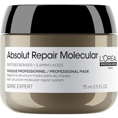 L'Oréal Professionnel Paris LOréal Professionnel Absolut Repair Molecular Professionelle konzentrierte Maske zur Reparatur von Haarschäden, für alle Arten von geschädigtem Haar, 75 ml L'Oréal Professionnel Paris LOréal Professionnel Absolut Repair Molecular Professionelle konzentrierte Maske zur Reparatur von Haarschäden, für alle Arten von geschädigtem Haar, 75 ml
