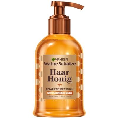 Garnier Wahre Schätze Haarserum für splissiges oder brüchiges Haar, Reparierendes Serum mit Akazienhonig für mehr Glanz und Geschmeidigkeit, Hitzeschutz bis zu 230°C, Honig Schätze, 1 x 115 ml Garnier Wahre Schätze Haarserum für splissiges oder brüchiges Haar, Reparierendes Serum mit Akazienhonig für mehr Glanz und Geschmeidigkeit, Hitzeschutz bis zu 230°C, Honig Schätze, 1 x 115 ml