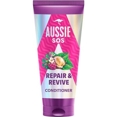 Aussie SOS Repair & Revive Conditioner 350ml für Weiches, Glattes und Hydriertes Haar, Hilft Zukünftigen Schaden zu Verhindern, Vegan, mit Australischen Superfoods Angereichert Aussie SOS Repair & Revive Conditioner 350ml für Weiches, Glattes und Hydriertes Haar, Hilft Zukünftigen Schaden zu Verhindern, Vegan, mit Australischen Superfoods Angereichert