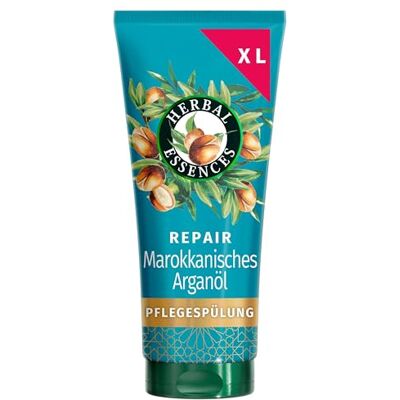 Herbal Essences Repair Marokkanisches Arganöl Pflegespülung 350ml für Geschädigtes Haar, Intensive Pflege für Weicheres, Glatteres Haar, mit Reinem Arganöl, Vegan und Tierversuchsfrei Herbal Essences Repair Marokkanisches Arganöl Pflegespülung 350ml für Geschädigtes Haar, Intensive Pflege für Weicheres, Glatteres Haar, mit Reinem Arganöl, Vegan und Tierversuchsfrei