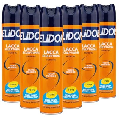 Elidor Sculptural Haarspray, starke Haftung, professionelles Haarspray, fixiert, ohne aufzuhängen, UV-Schutz 6 x 300 ml Elidor Sculptural Haarspray, starke Haftung, professionelles Haarspray, fixiert, ohne aufzuhängen, UV-Schutz 6 x 300 ml