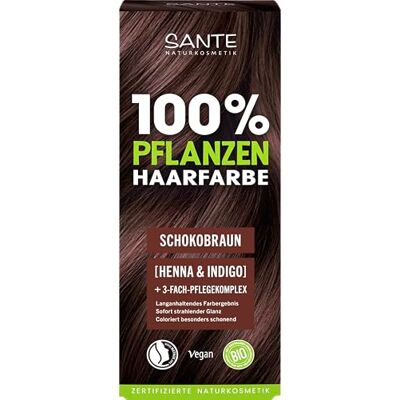 Sante Naturkosmetik Pflanzenhaarfarbe Schokobraun 100g natürliche Coloration mit Bio-Henna & Indigo Haarfarbe ohne Ammoniak & Peroxide vegan & dermatologisch getestet Sante Naturkosmetik Pflanzenhaarfarbe Schokobraun 100g natürliche Coloration mit Bio-Henna & Indigo Haarfarbe ohne Ammoniak & Peroxide vegan & dermatologisch getestet