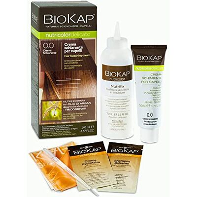 BIOKAP Natürliche Aufhellungscreme für Haare 0.0 Blondierung Schonende Haar Aufhellung bis zu 2 Nuancen NÄHRT & REPARIERT Bio Arganöl TricoREPAIR Komplex min. 80% natürliche Inhaltsstoffe BIOKAP Natürliche Aufhellungscreme für Haare 0.0 Blondierung Schonende Haar Aufhellung bis zu 2 Nuancen NÄHRT & REPARIERT Bio Arganöl TricoREPAIR Komplex min. 80% natürliche Inhaltsstoffe