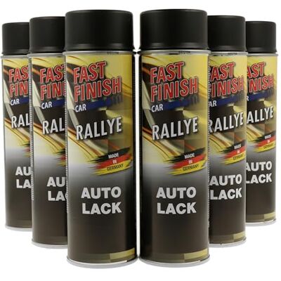 Fast Finish 430220 SET Autolack schwarz matt 6 x 500 ml Hochwertige Nitro-Kombi-Qualität, sehr gute Deckkraft, ausgezeichnete Haftung, glatter Verlauf, schnelltrocknend Fast Finish 430220 SET Autolack schwarz matt 6 x 500 ml Hochwertige Nitro-Kombi-Qualität, sehr gute Deckkraft, ausgezeichnete Haftung, glatter Verlauf, schnelltrocknend