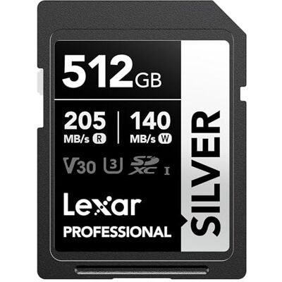 Lexar 512GB SDXC UHS-I Speicherkarte - Silber - U3, V30 - 4K Video Lexar 512GB SDXC UHS-I Speicherkarte - Silber - U3, V30 - 4K Video