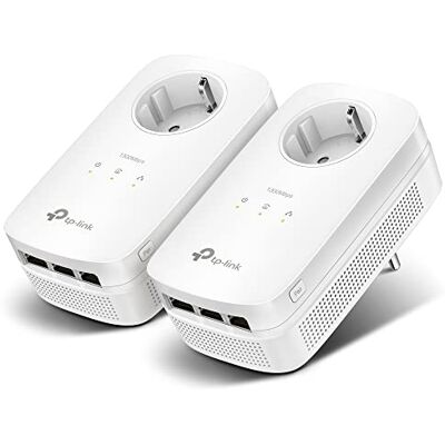 TP-Link Powerline Adapter Set TL-PA8030P KIT(1300Mbit/s Homeplug AV2, 2*2-MIMO, Steckdose, 6 Gigabit Ports, Plug&Play, kompatibel mit allen Powerline Adaptern, ideal für Streaming, energiesparend)weiß TP-Link Powerline Adapter Set TL-PA8030P KIT(1300Mbit/s Homeplug AV2, 2*2-MIMO, Steckdose, 6 Gigabit Ports, Plug&Play, kompatibel mit allen Powerline Adaptern, ideal für Streaming, energiesparend)weiß