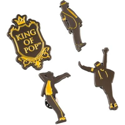 Grupo Erik TheMichael Jackson Broche Anstecker Pin Merch Broschen für Kleidung Set 4 Buttons Accessoires Fanartikel Geschenke Grupo Erik TheMichael Jackson Broche Anstecker Pin Merch Broschen für Kleidung Set 4 Buttons Accessoires Fanartikel Geschenke