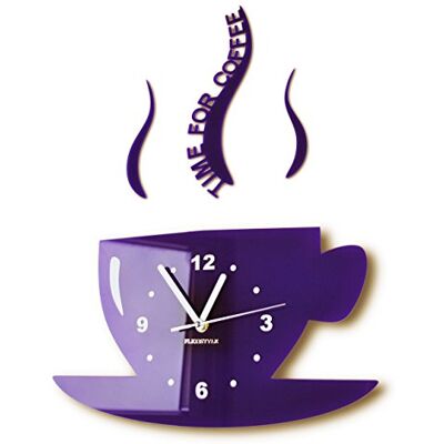 FLEXISTYLE Lila 3D Wanduhr - Modernes Wanddekor FLEXISTYLE Lila 3D Wanduhr - Modernes Wanddekor