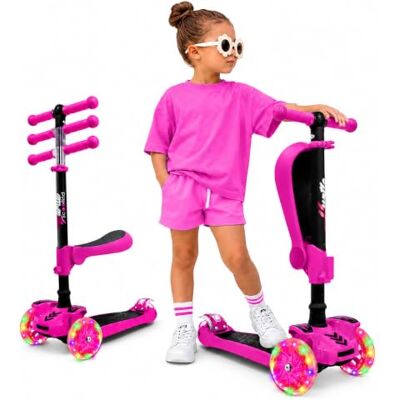 Hurtle 3-Rad-Kinderroller mit Klappsitz und LED-Rädern, ab 2 Jahre Hurtle 3-Rad-Kinderroller mit Klappsitz und LED-Rädern, ab 2 Jahre