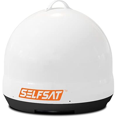 SELFSAT Snipe Mobil Camp Direct Portable Mobile Satelliten-Antenne, Weiß Tragbare 4K Sat-Anlage mit integrierter Schutzhaube, Ein-Kabel-Lösung und blitzschneller Ausrichtung für das Wohnmobil SELFSAT Snipe Mobil Camp Direct Portable Mobile Satelliten-Antenne, Weiß Tragbare 4K Sat-Anlage mit integrierter Schutzhaube, Ein-Kabel-Lösung und blitzschneller Ausrichtung für das Wohnmobil