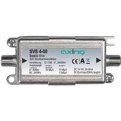 Axing SVS 4-00 Satelliten-Leitungsverstärker Inline Breitband (17 dB, 47 2400 MHz) Axing SVS 4-00 Satelliten-Leitungsverstärker Inline Breitband (17 dB, 47 2400 MHz)