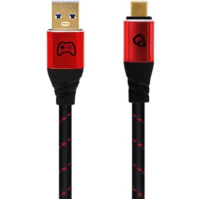 Oehlbach New Game Red USB Type-A auf Type-C Kabel 10Gbps Ladeleistung bis 60W doppelt geschirmt vergoldete Kontakte 75cm Gaming Kabel mit Gewebemantel rot/schwarz Oehlbach New Game Red USB Type-A auf Type-C Kabel 10Gbps Ladeleistung bis 60W doppelt geschirmt vergoldete Kontakte 75cm Gaming Kabel mit Gewebemantel rot/schwarz