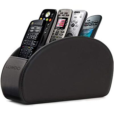 Londo Fernbedienungshalter mit 5 Taschen Platz für DVD, Blu-Ray, TV, Roku oder Apple TV Fernbedienungen PU-Leder mit Wildlederfutter Schlank & Kompakt für die Aufbewahrung Londo Fernbedienungshalter mit 5 Taschen Platz für DVD, Blu-Ray, TV, Roku oder Apple TV Fernbedienungen PU-Leder mit Wildlederfutter Schlank & Kompakt für die Aufbewahrung