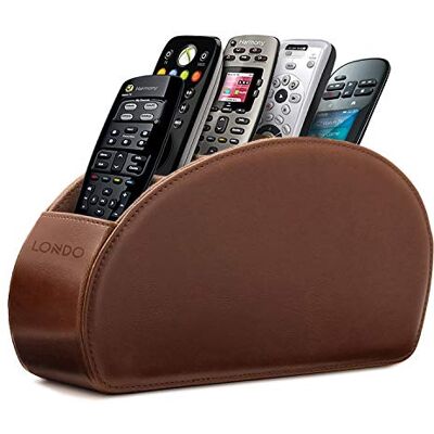Londo Fernbedienungshalter mit 5 Taschen Platz für DVD, Blu-Ray, TV, Roku oder Apple TV Fernbedienungen PU-Leder mit Wildlederfutter Schlank & Kompakt für die Aufbewahrung Londo Fernbedienungshalter mit 5 Taschen Platz für DVD, Blu-Ray, TV, Roku oder Apple TV Fernbedienungen PU-Leder mit Wildlederfutter Schlank & Kompakt für die Aufbewahrung