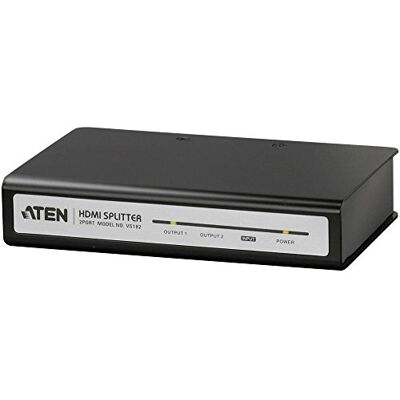 Aten 2-Port 4K HDMI-Splitter VS182A, unterstützt bis zu 340 MHz, Plug-and-Play, Keine Software-Installation erforderlich Aten 2-Port 4K HDMI-Splitter VS182A, unterstützt bis zu 340 MHz, Plug-and-Play, Keine Software-Installation erforderlich